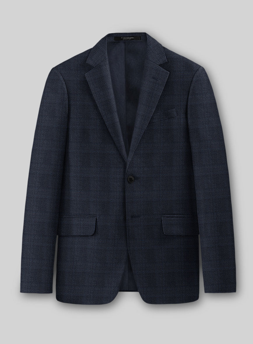 Guabello Blue Windowpane Jacket