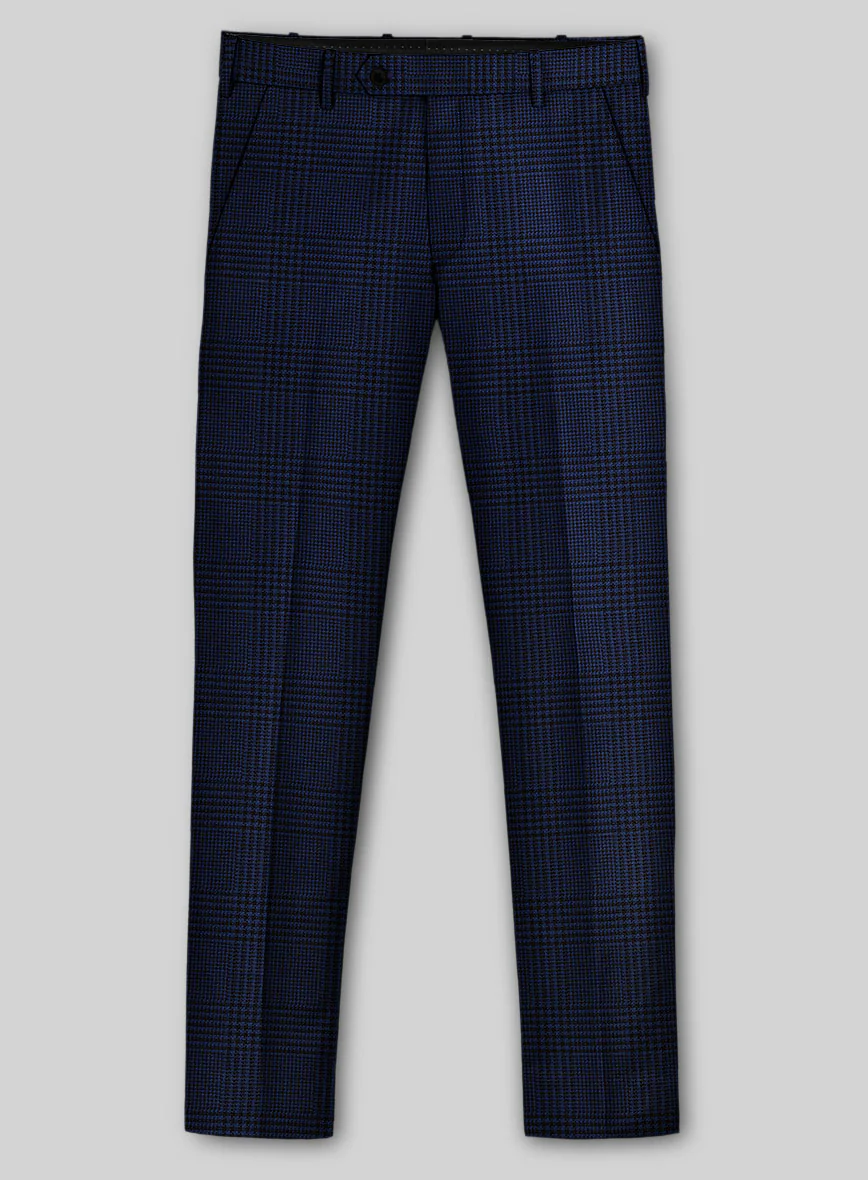 Guabello Blue Wool Jersey Pants
