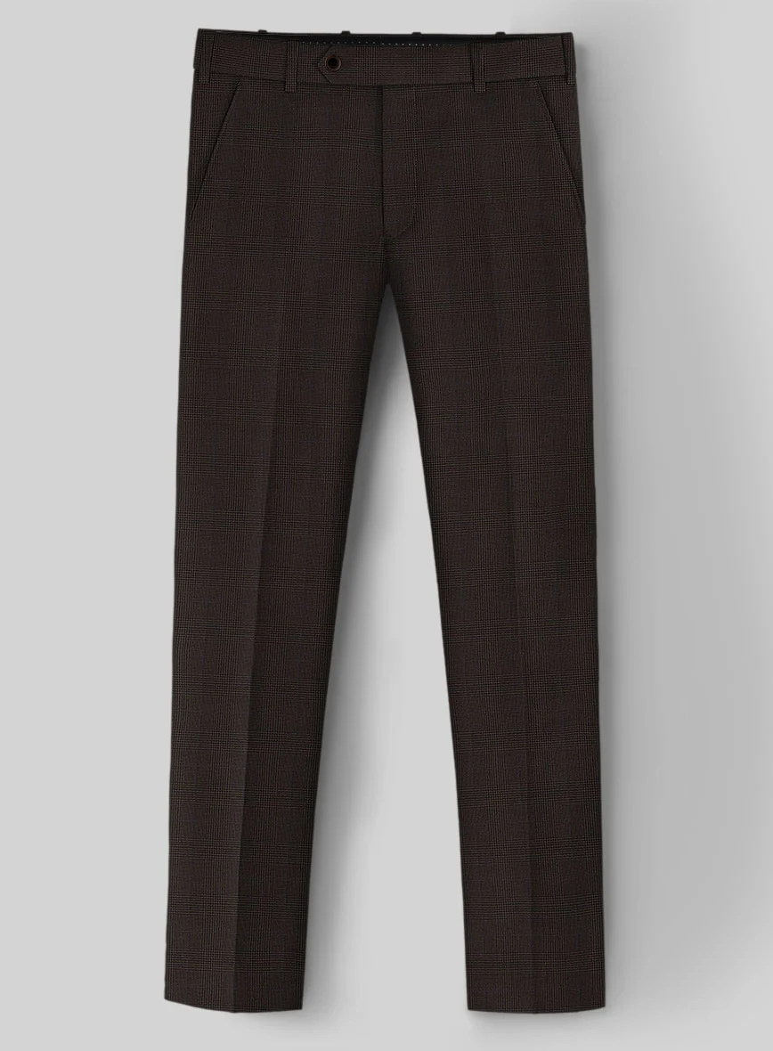 Guabello Brown Prince Of Wales Pants