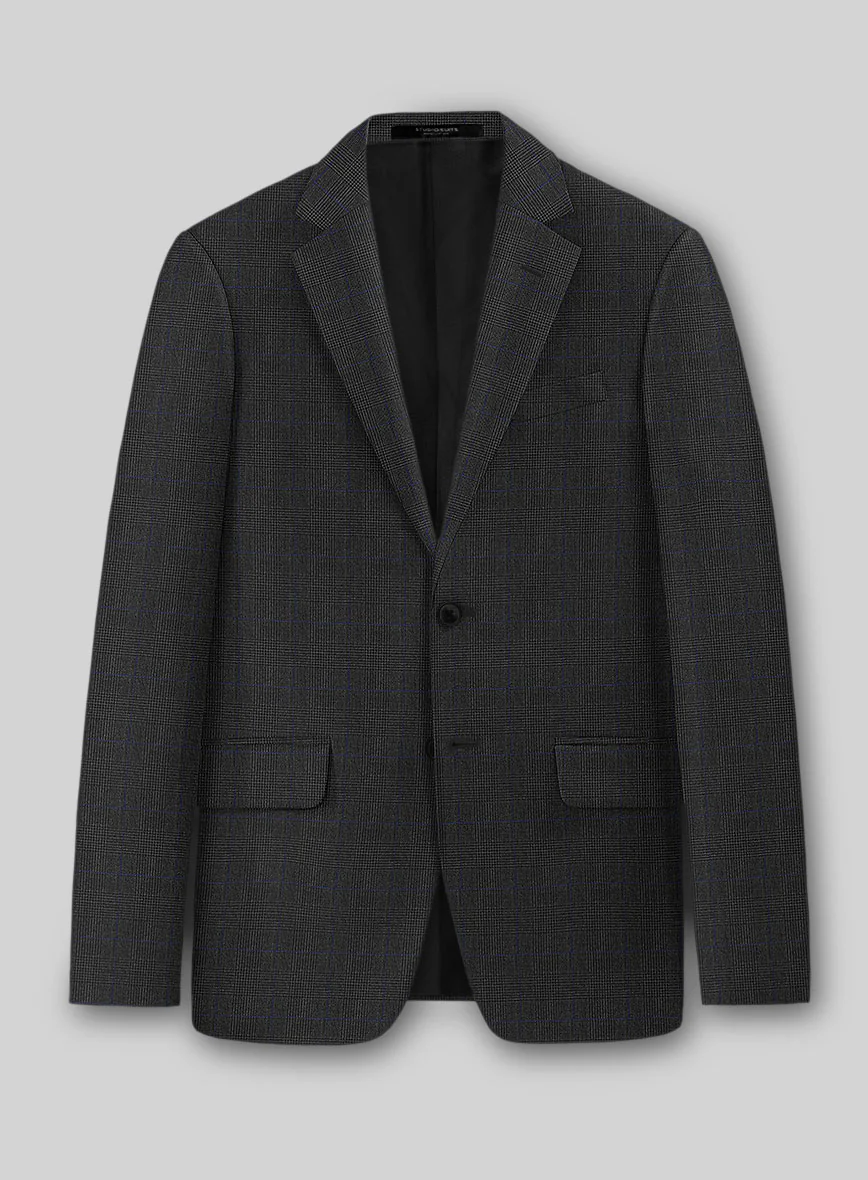 Guabello Charcoal Prince Of Wales Jacket
