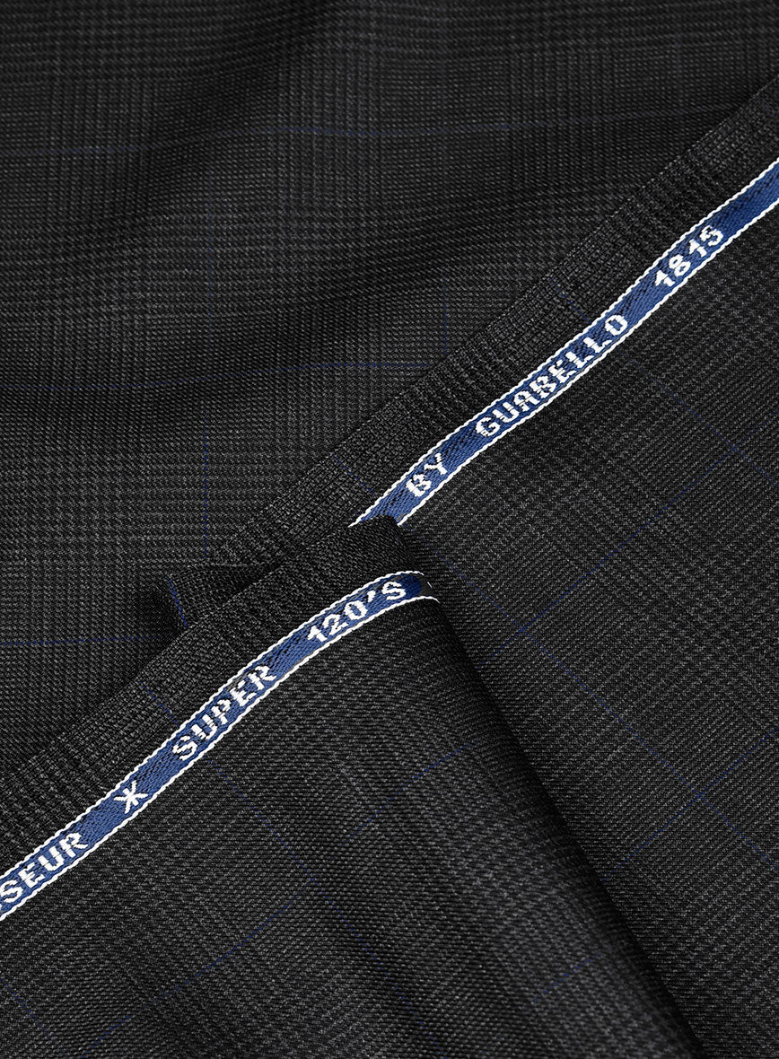 Guabello Charcoal Prince Of Wales Pants - Image 3