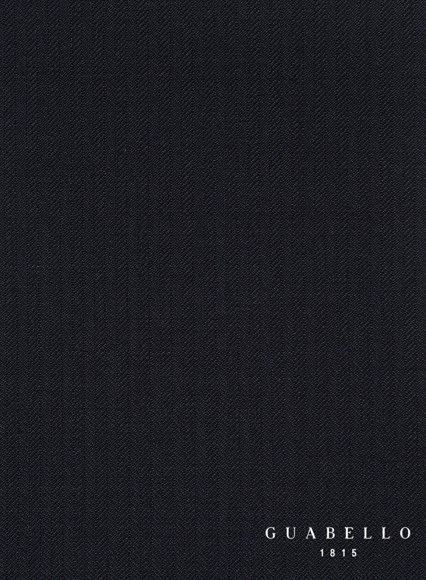 Guabello Dark Blue Herringbone Pants - Image 4