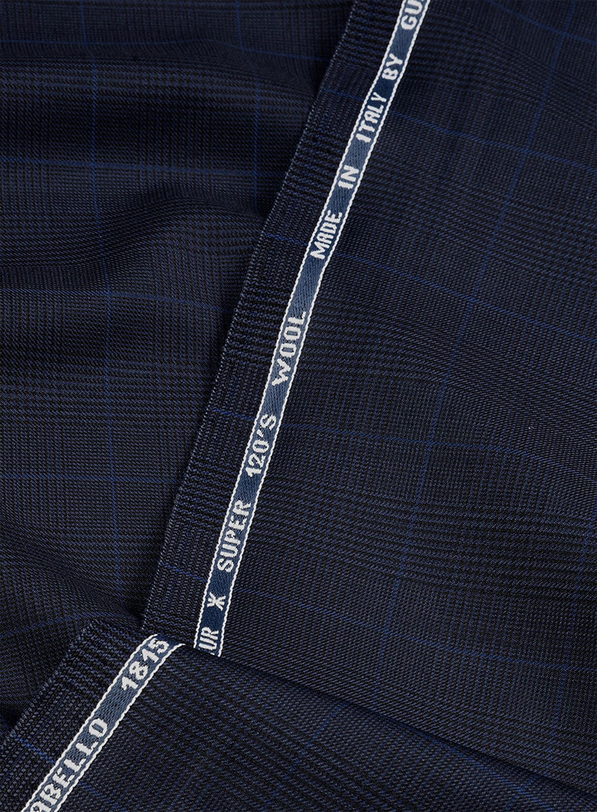 Guabello Dark Blue Prince Of Wales Suit - Image 8