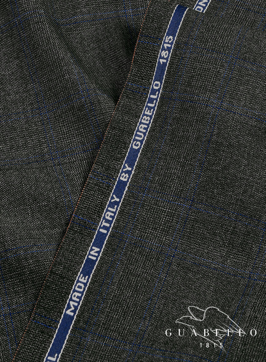 Guabello Gray Blue Windowpane Pants - Image 3