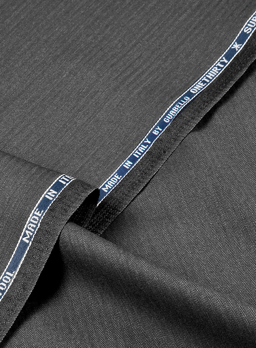 Guabello Gray Herringbone Pants - Image 3