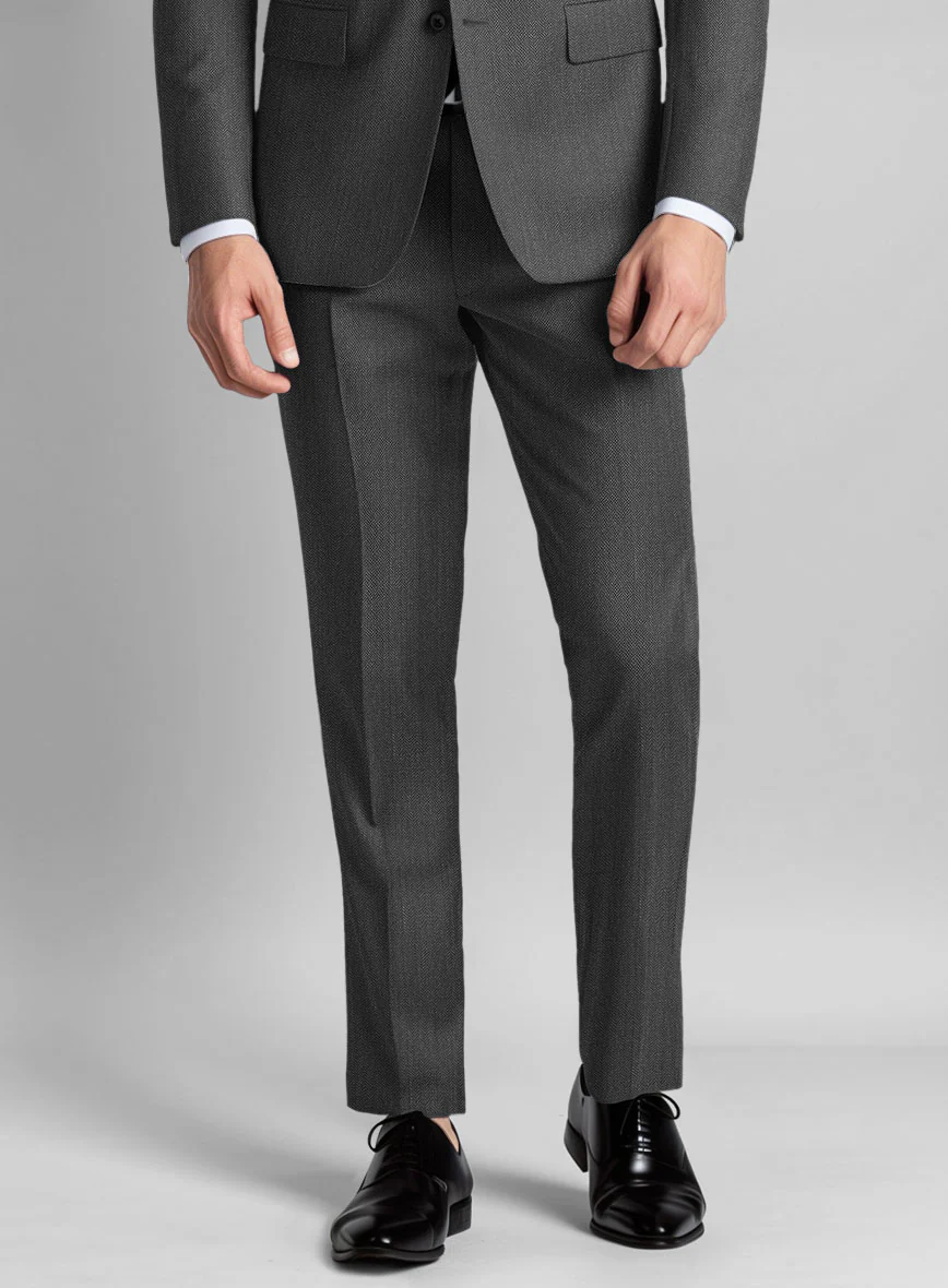 Guabello Gray Herringbone Suit - Image 6