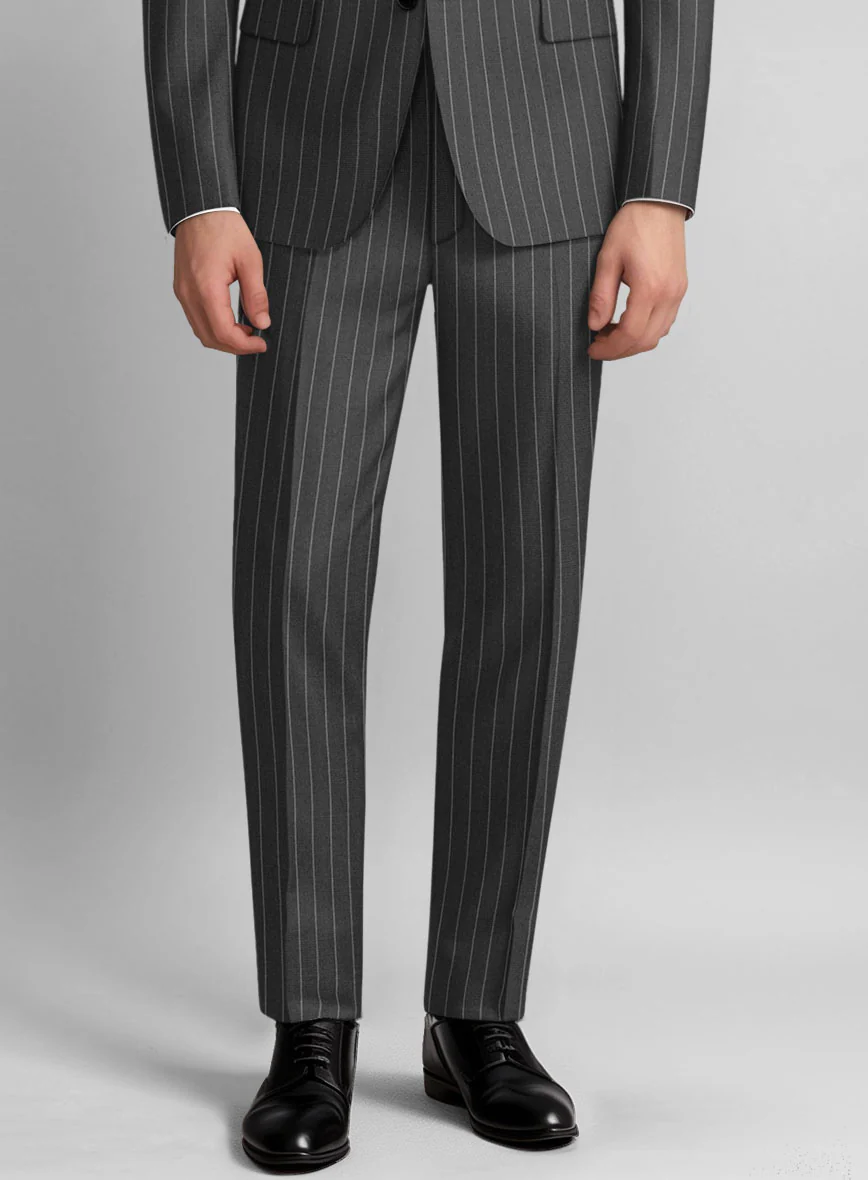 Guabello Gray Rope Stripe Suit - Image 5