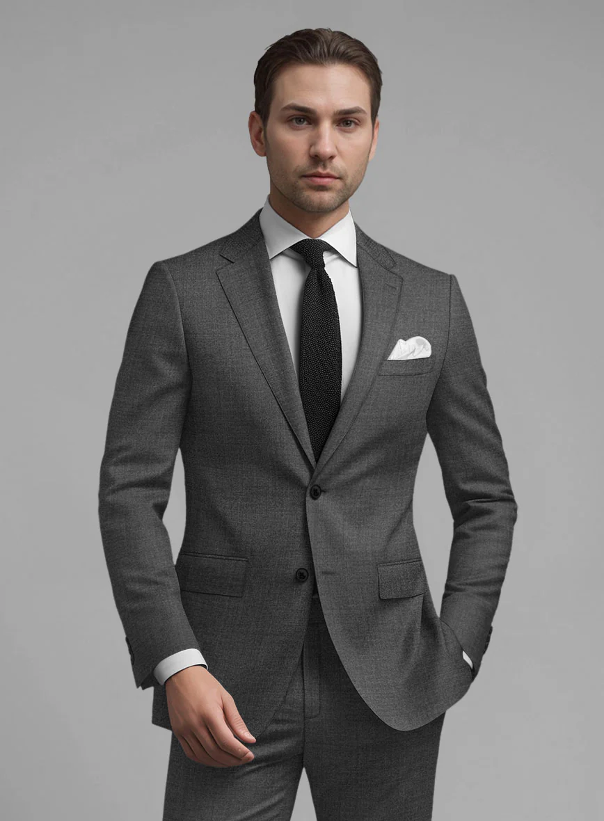 Guabello Gray Sharkskin Suit - Image 3