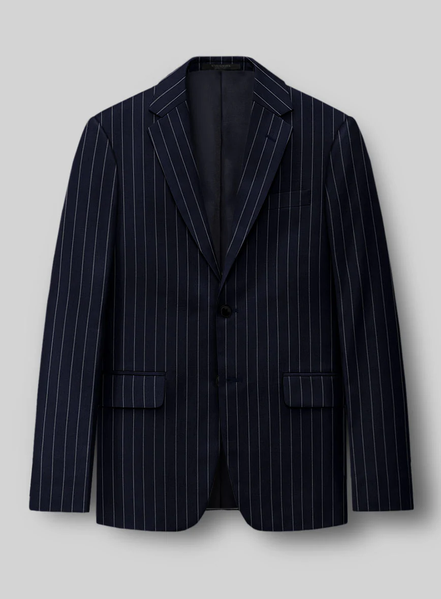 Guabello Navy Blue Rope Stripe Jacket