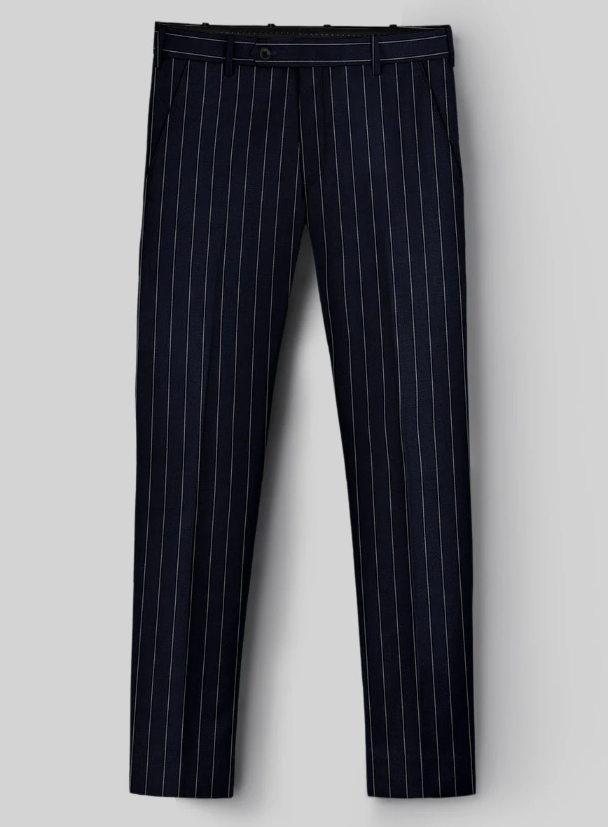 Guabello Navy Blue Rope Stripe Pants