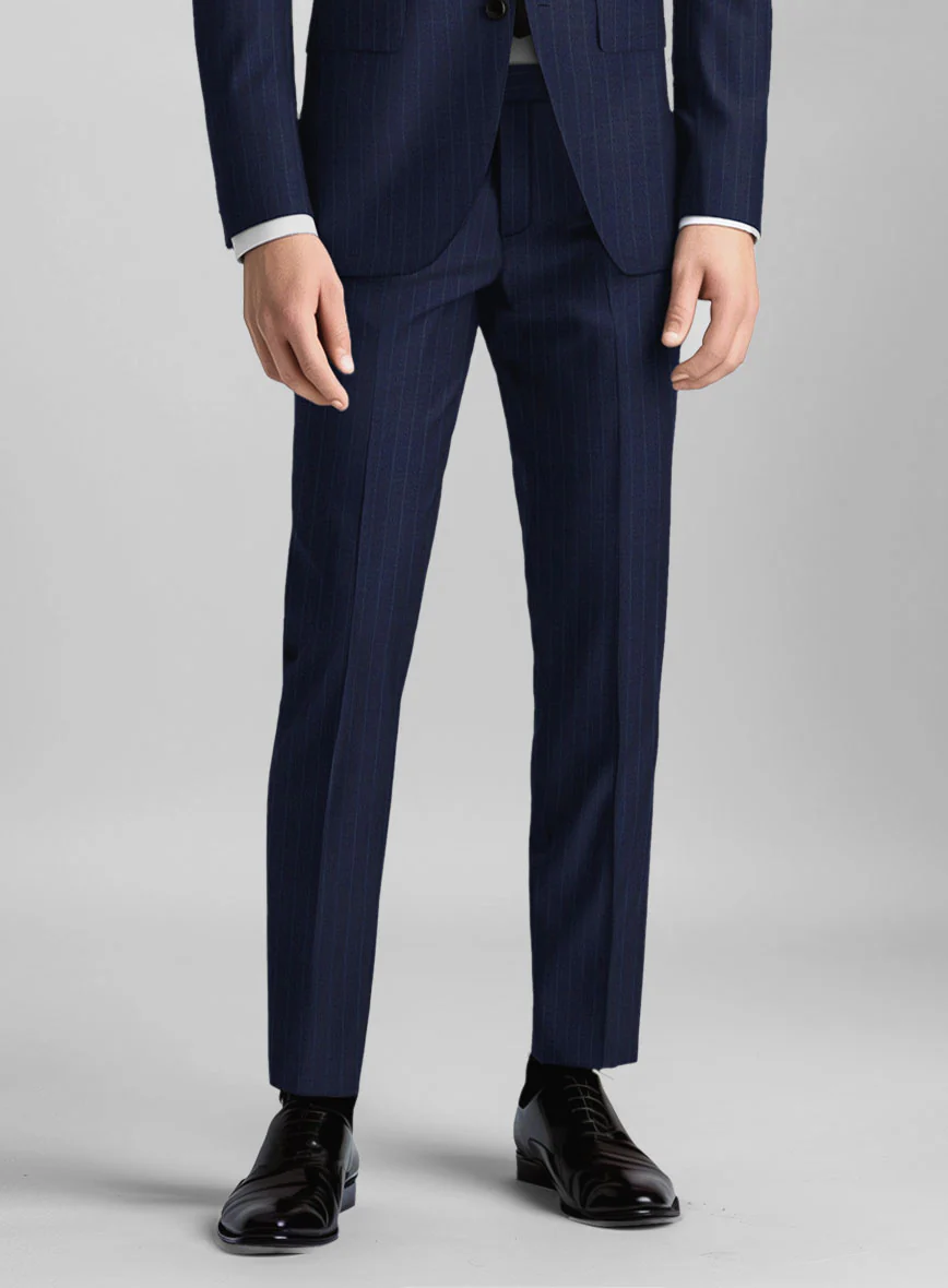 Guabello Royal Blue Pinstripe Pants - Image 2