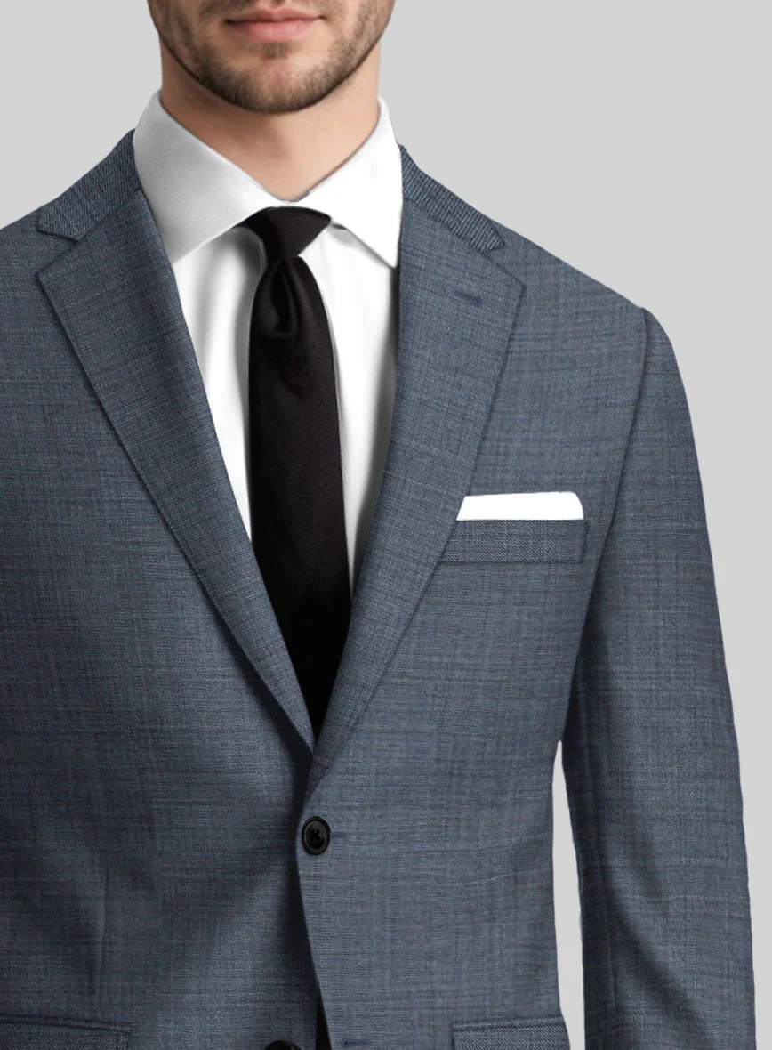 Guabello Steel Blue Sharkskin Jacket - Image 3
