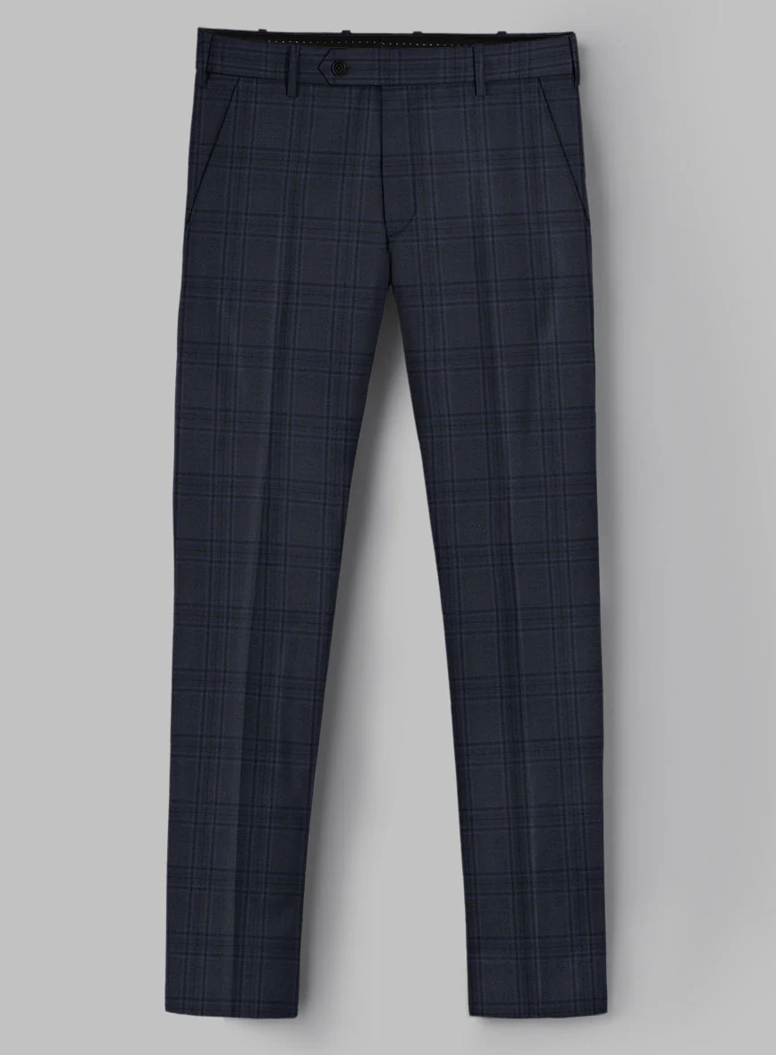 Hardy Minnis Adali Blue Checks Wool Pants