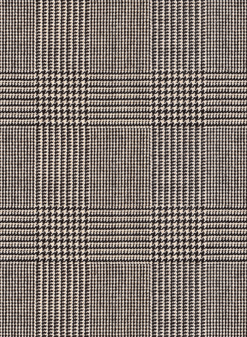 Hardy Minnis Beige Prince of Wales Wool Suit - Image 8
