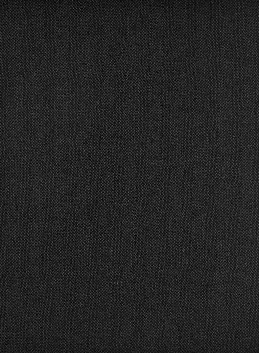 Hardy Minnis Black Herringbone Wool Suit - Image 9