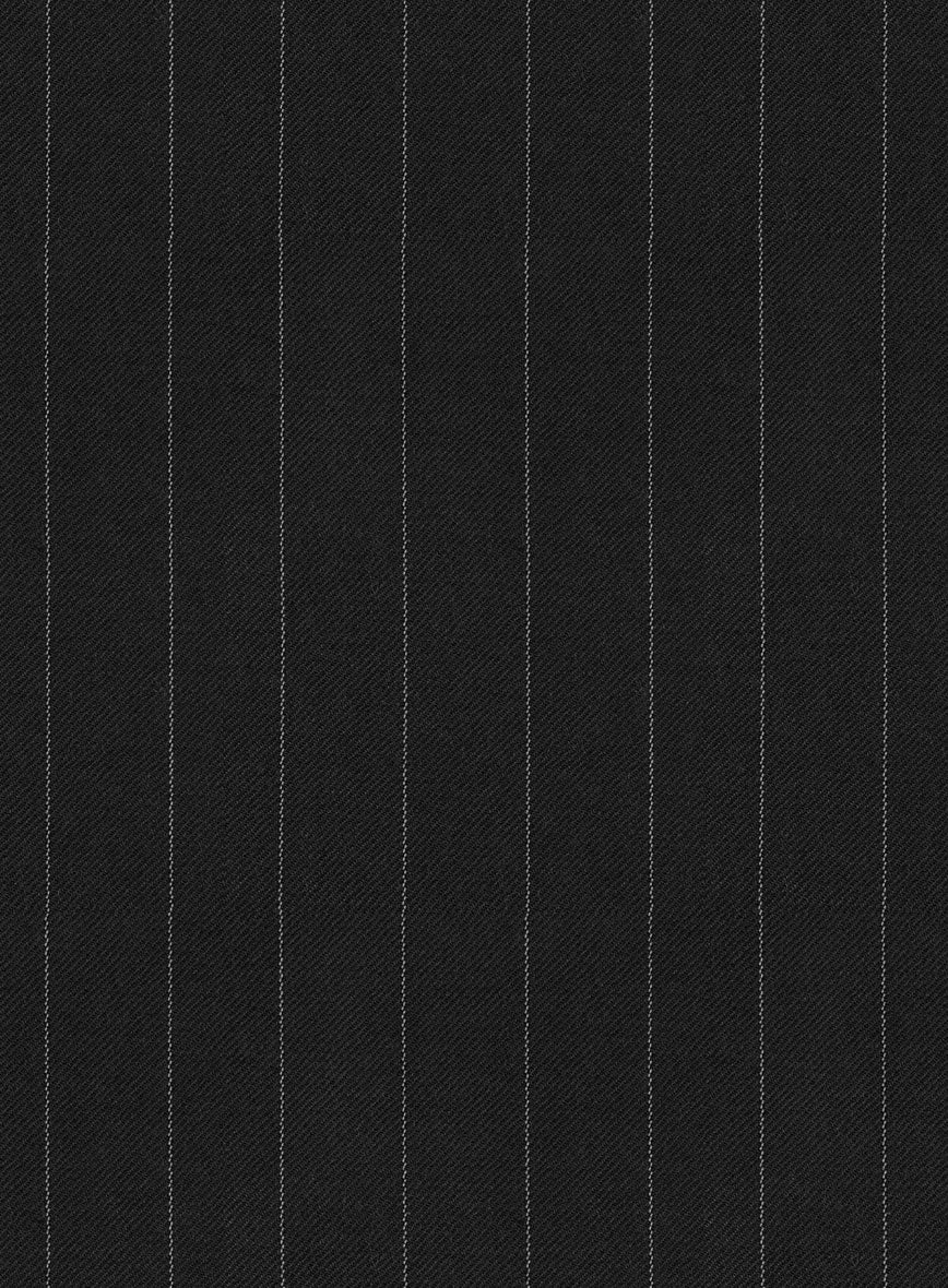 Hardy Minnis Black Pinstripe Wool Pants - Image 3