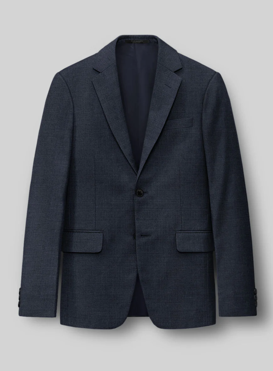 Hardy Minnis Blue Nailhead Wool Jacket