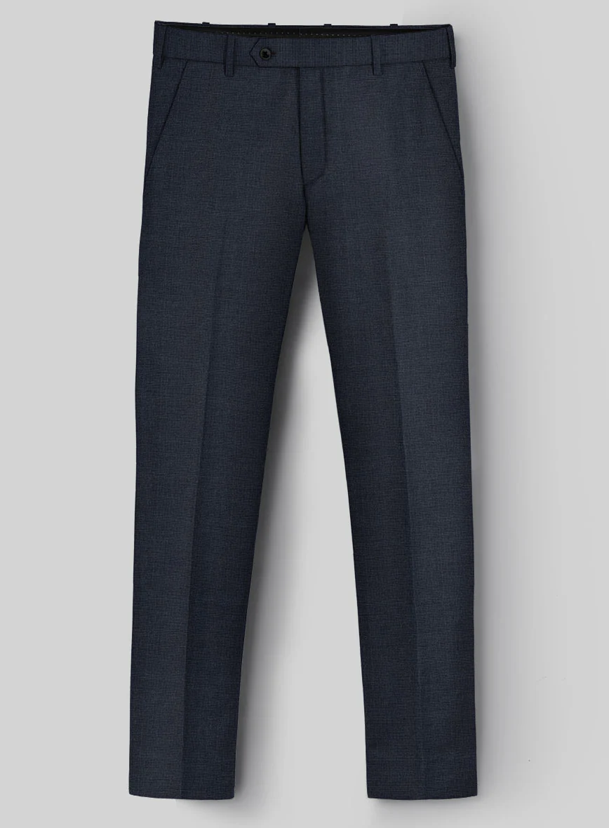 Hardy Minnis Blue Nailhead Wool Pants