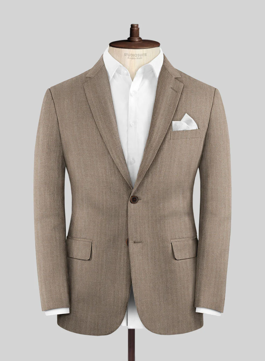 Hardy Minnis Brown Herringbone Wool Suit - Image 6