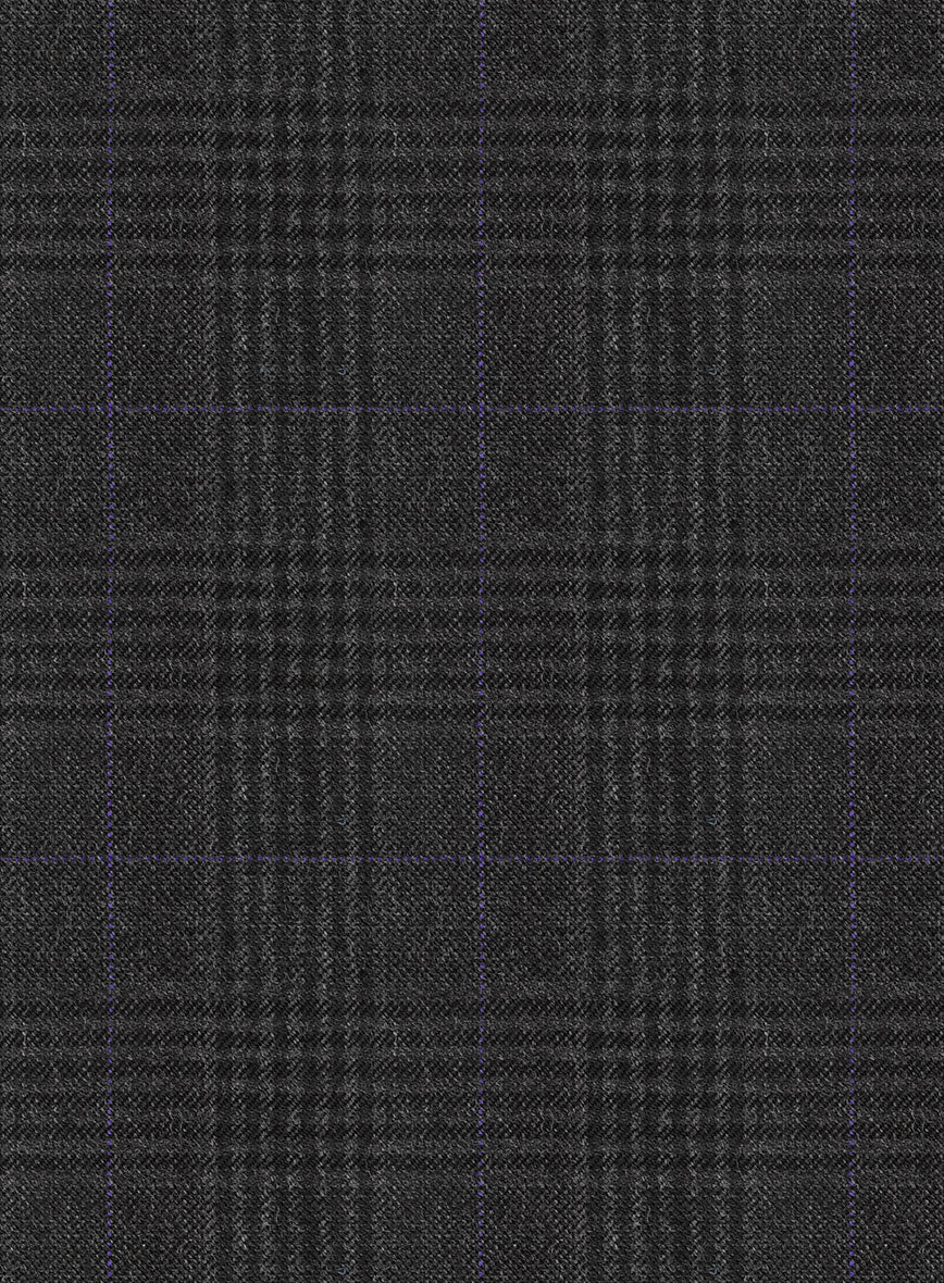 Hardy Minnis Charcoal Check Wool Suit - Image 8