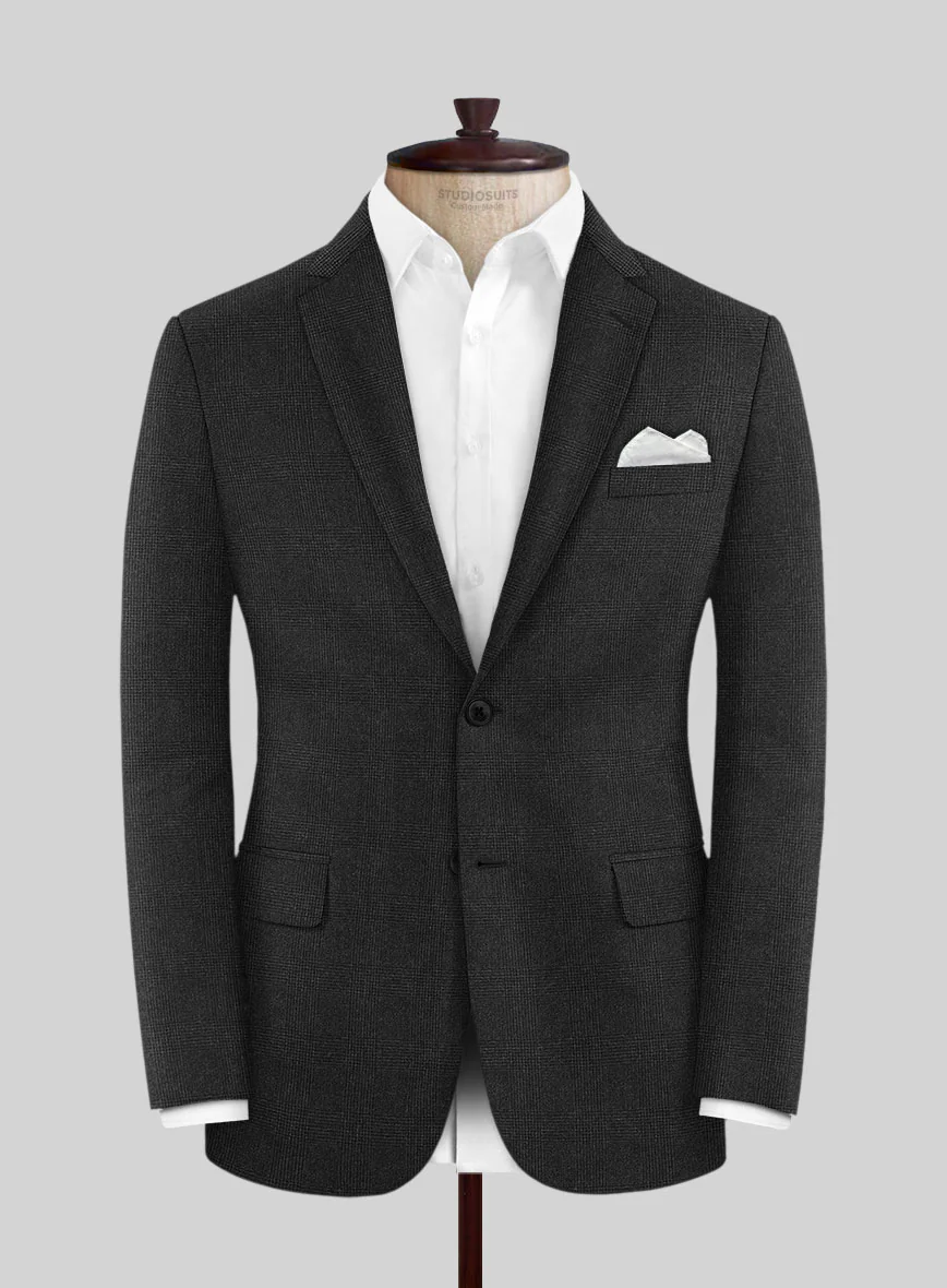 Hardy Minnis Charcoal Glen Wool Jacket - Image 3