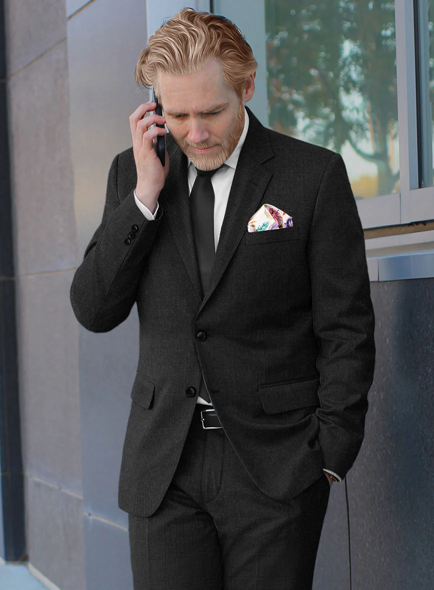 Hardy Minnis Charcoal Glen Wool Suit - Image 4