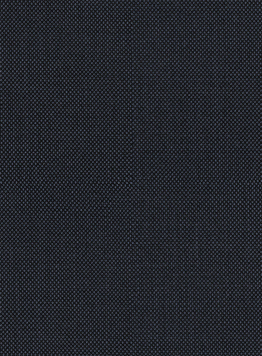 Hardy Minnis Dark Blue Birdseye Wool Pants - Image 3
