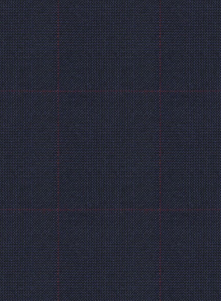 Hardy Minnis Dark Blue Glen Wool Jacket - Image 4