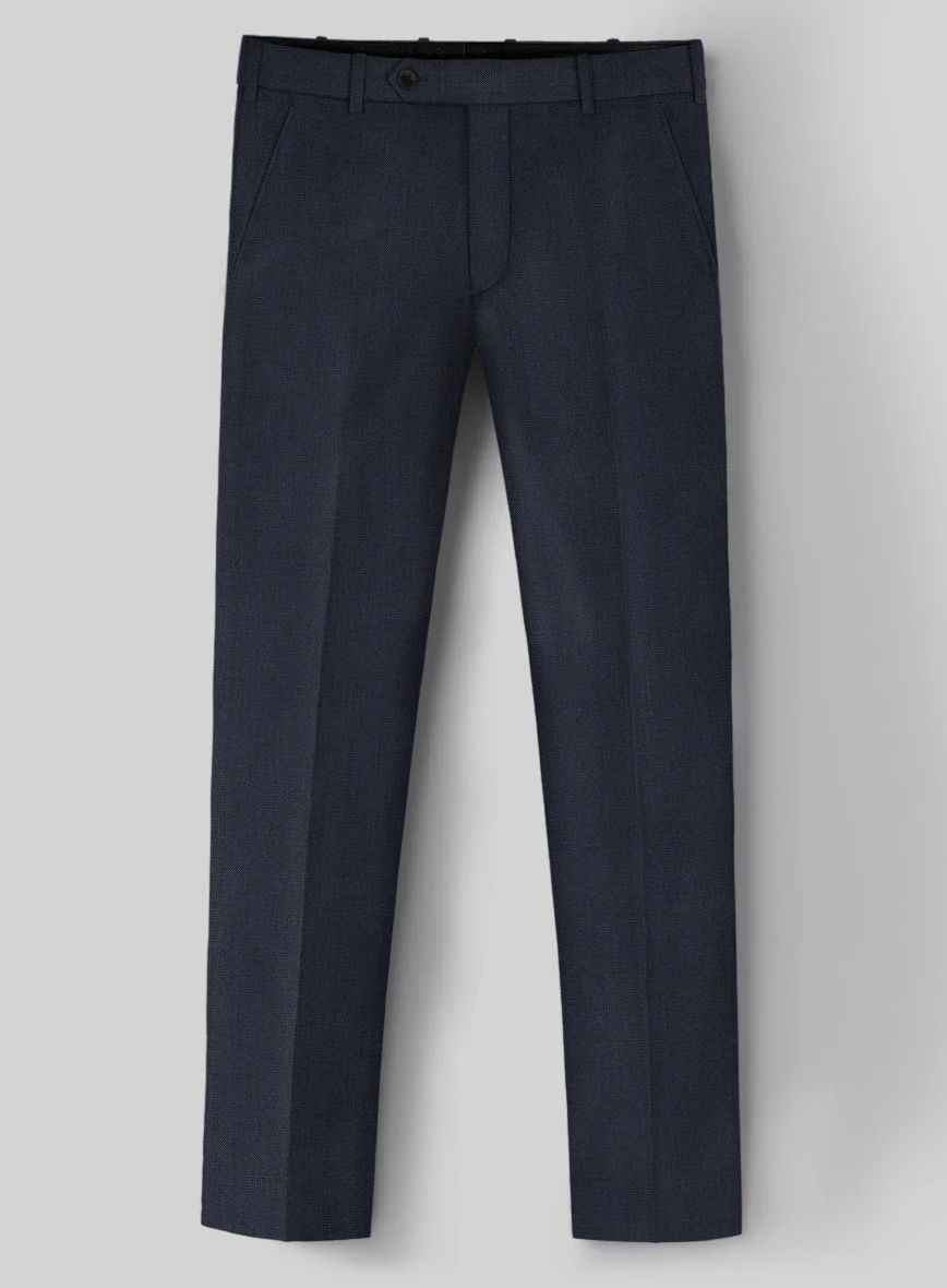 Hardy Minnis Dark Blue Nailhead Wool Pants