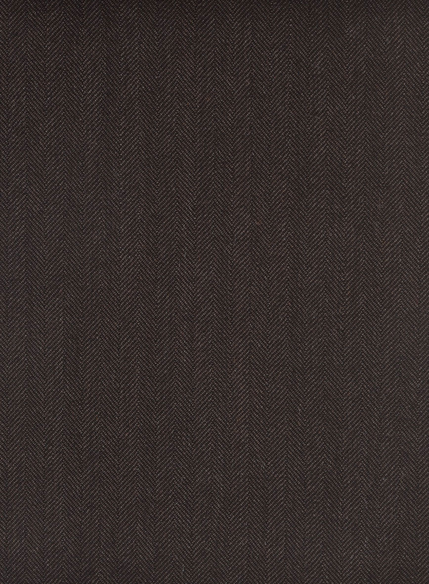 Hardy Minnis Dark Brown Herringbone Wool Jacket - Image 5