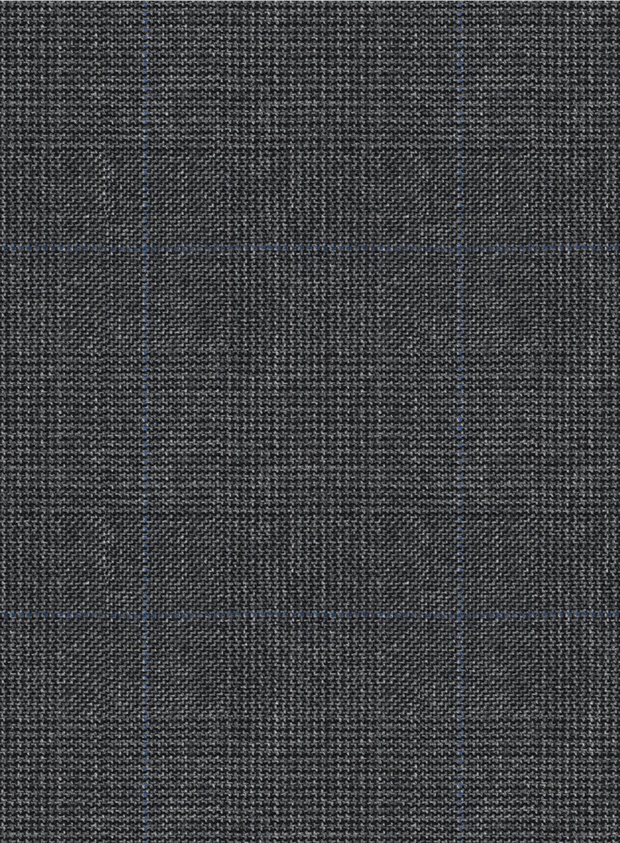Hardy Minnis Dark Gray Glen Wool Pants - Image 3