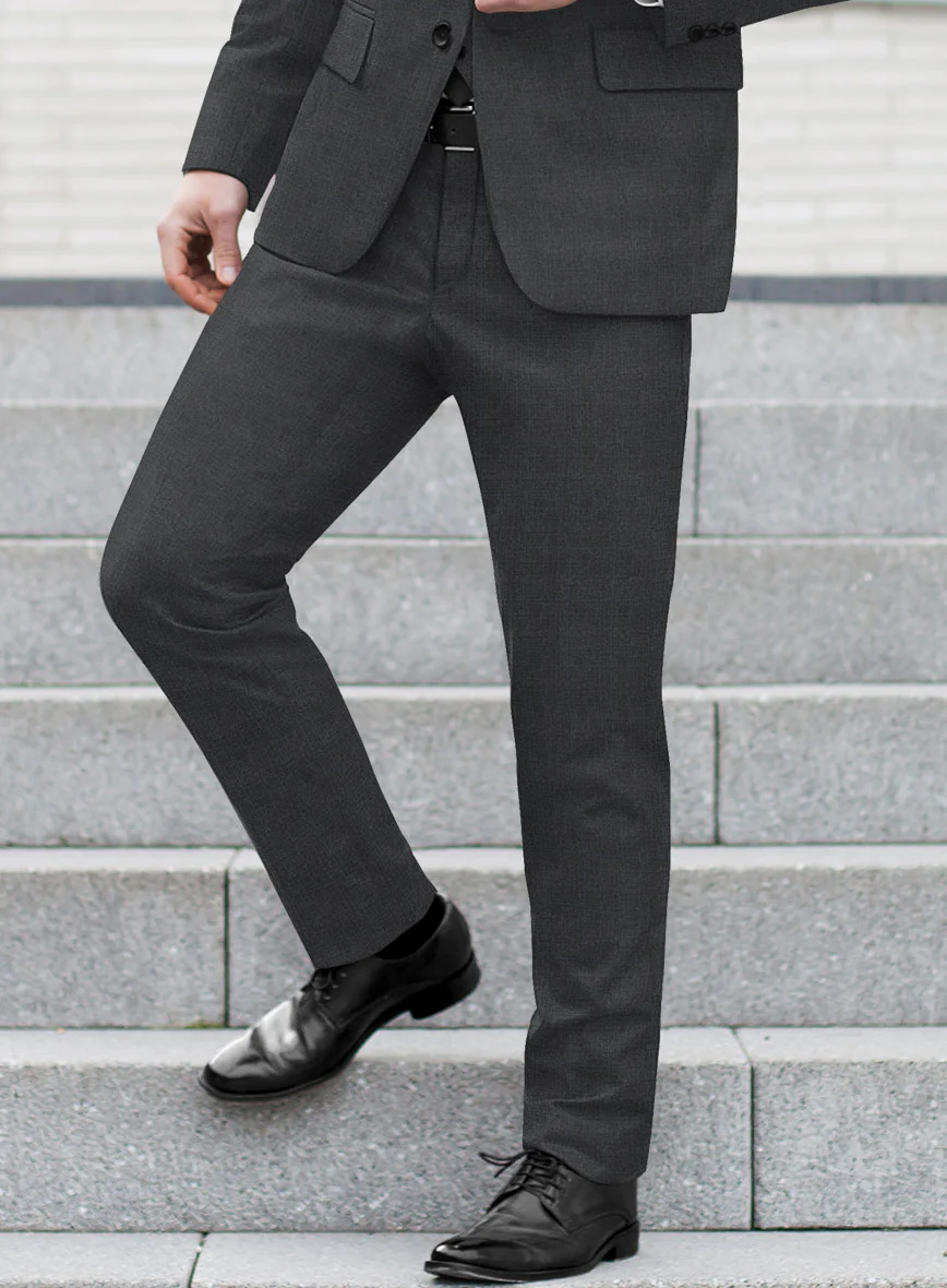Hardy Minnis Dark Gray Glen Wool Suit - Image 7