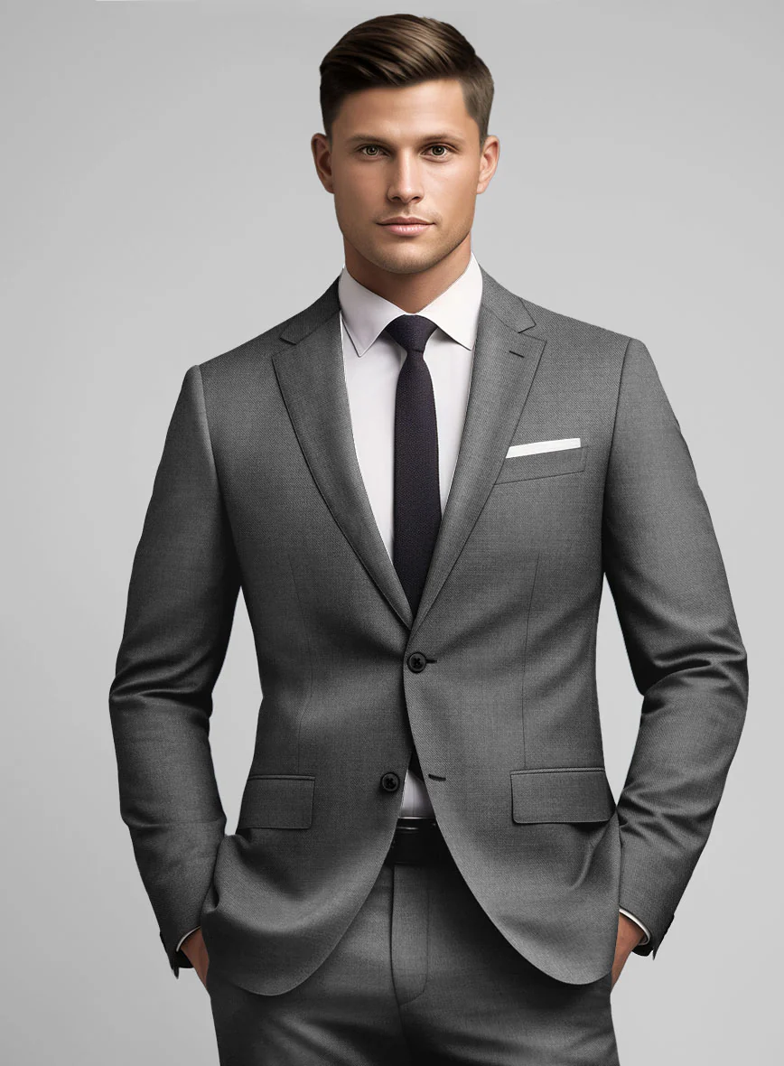 Hardy Minnis Gray Sharkskin Wool Jacket - Image 2