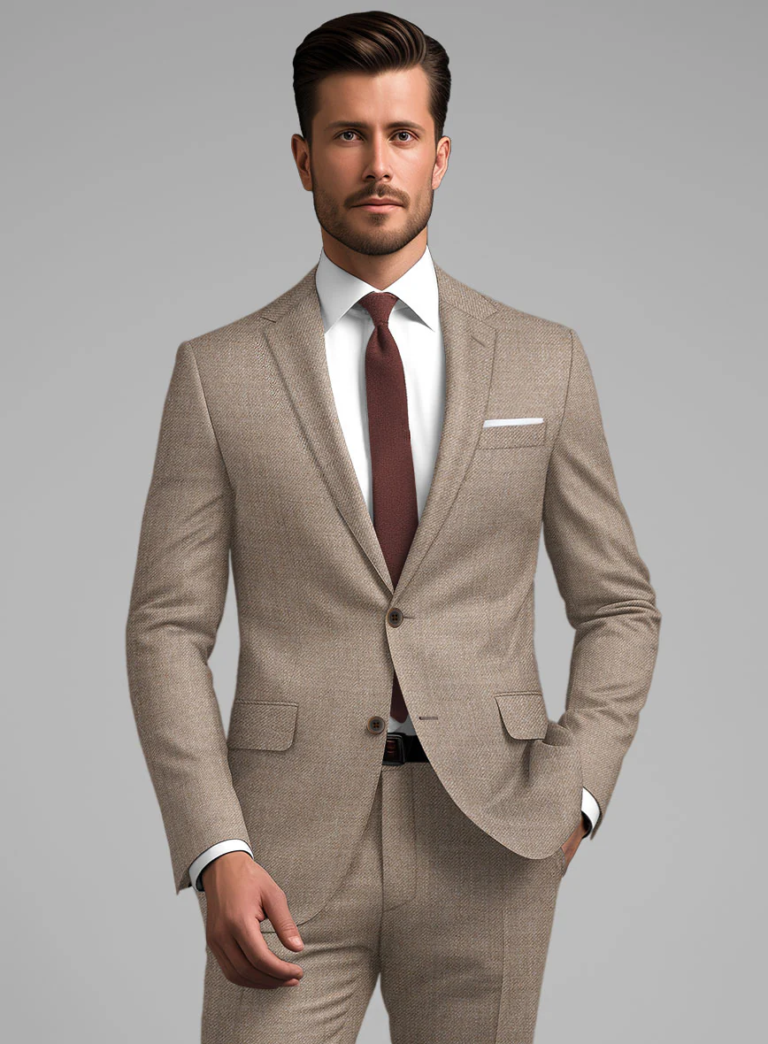 Hardy Minnis Light Brown Twill Wool Jacket - Image 2