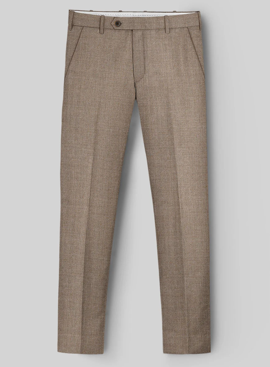 Hardy Minnis Light Brown Twill Wool Pants