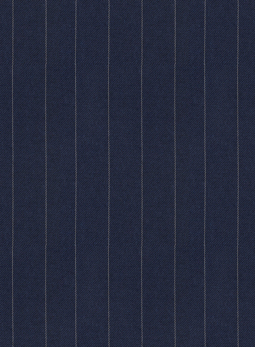 Hardy Minnis Navy Blue Pinstripe Wool Jacket - Image 3