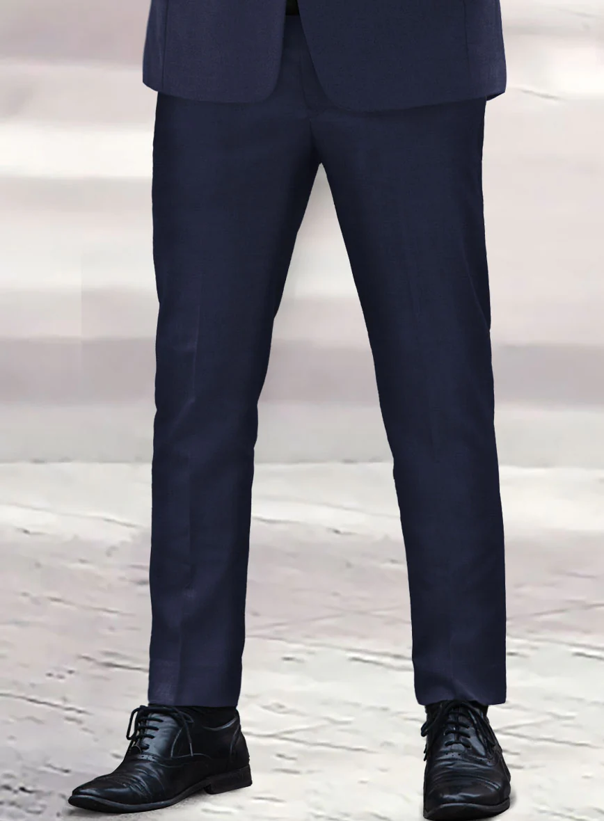 Hardy Minnis Navy Blue Twill Wool Suit - Image 7