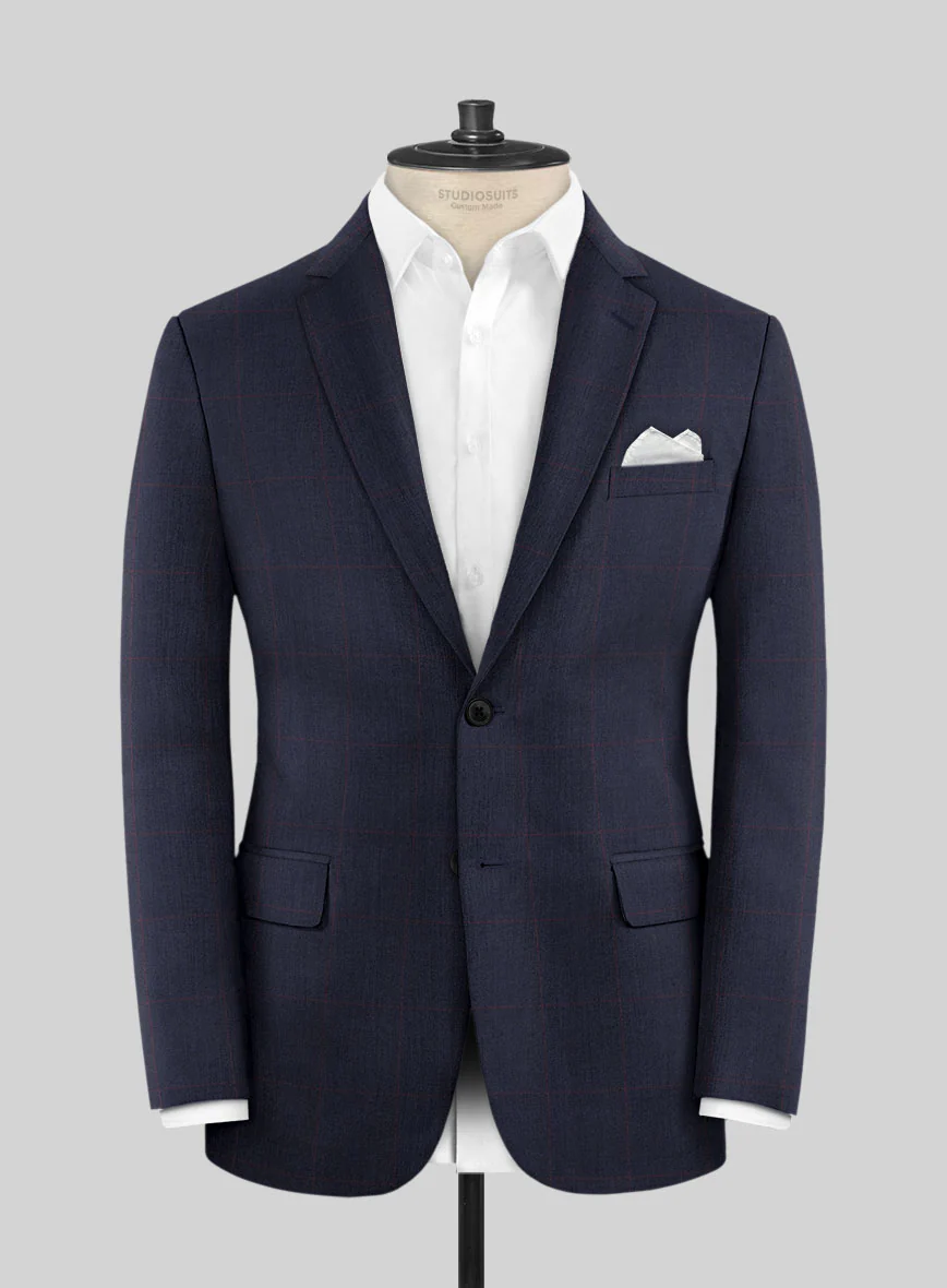 Hardy Minnis Pane Blue Wool Jacket - Image 3