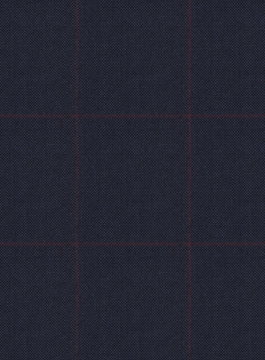 Hardy Minnis Pane Blue Wool Pants - Image 3