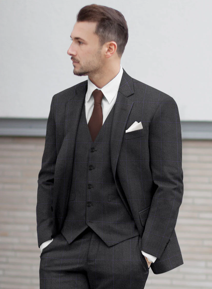 Hardy Minnis Pane Charcoal Wool Jacket - Image 2