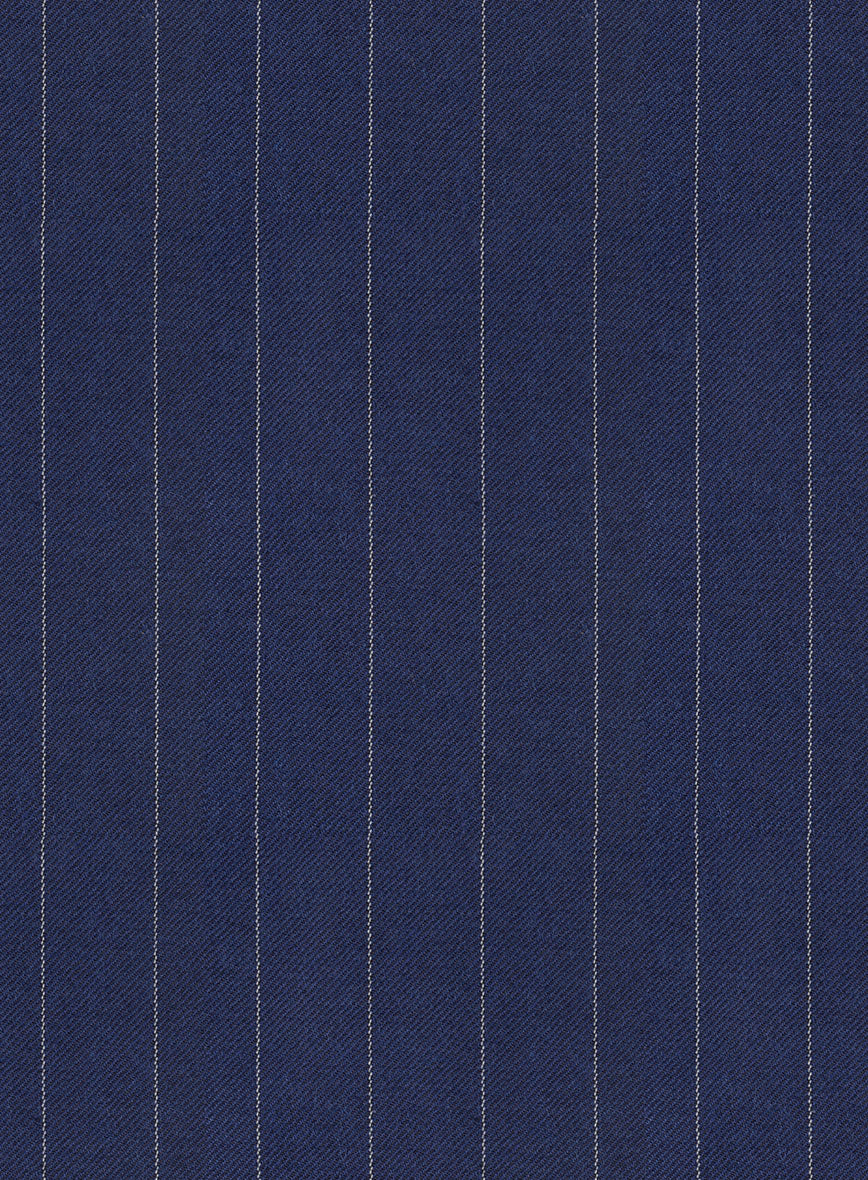 Hardy Minnis Royal Blue Pinstripe Wool Jacket - Image 3
