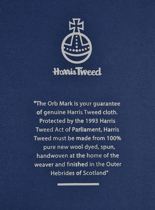 Harris Tweed Barley Blue Pea Coat - Image 4