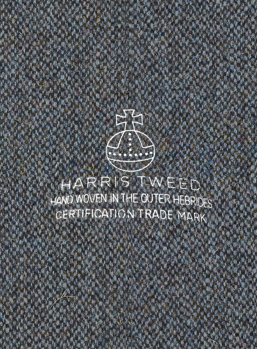 Harris Tweed Barley Blue Double Breasted Suit - Image 4
