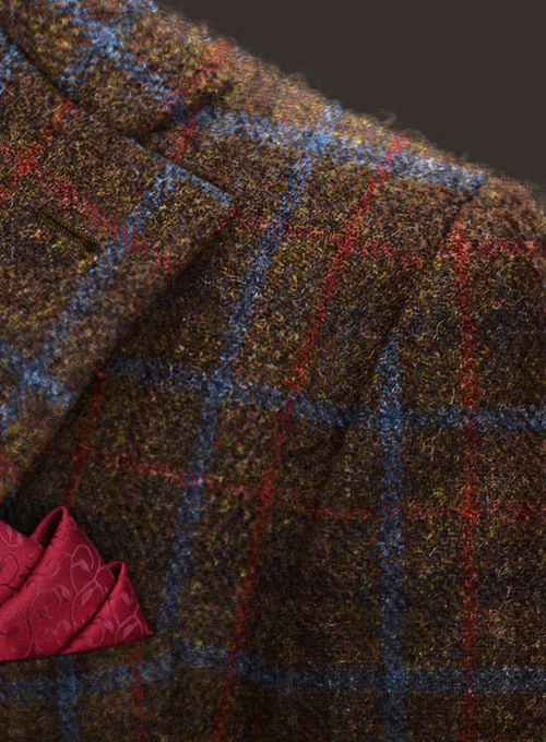 Harris Tweed Brown Checks Jacket - Image 2