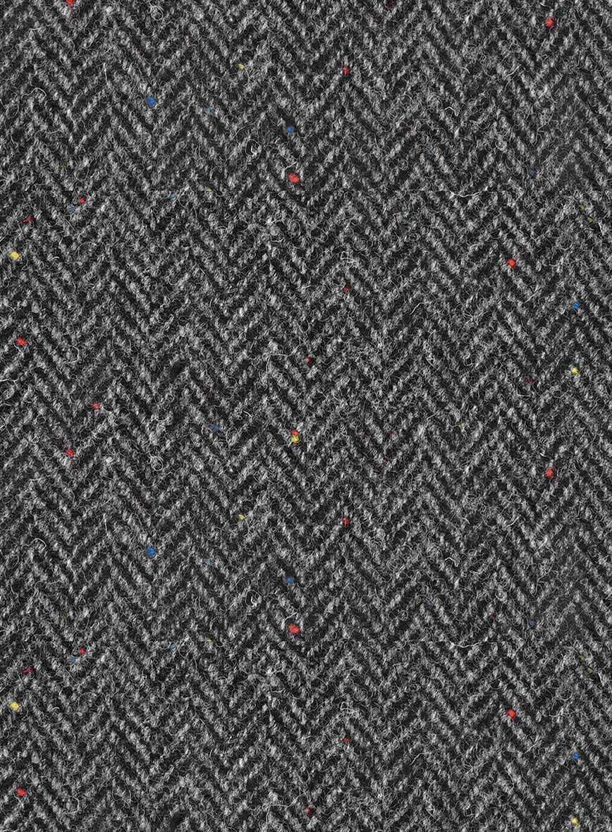 Harris Tweed Charcoal Chevron Jacket - Image 3