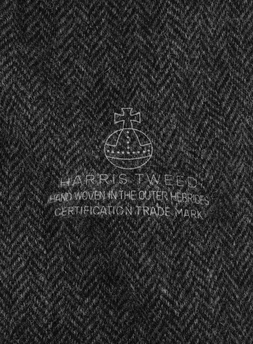 Harris Tweed Charcoal Herringbone Suit - Image 8