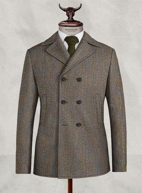 Harris Tweed Classic Weave Pea Coat