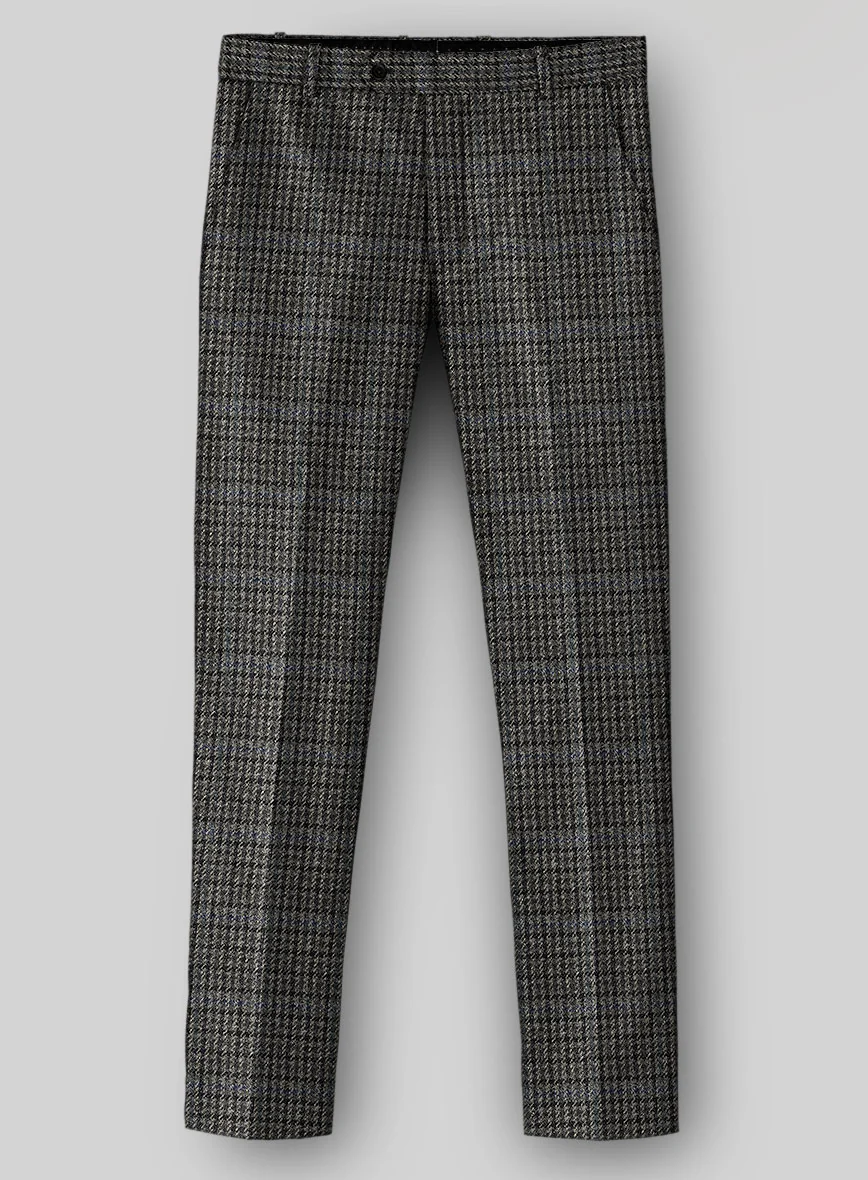 Harris Tweed Dark Gray Check Pants