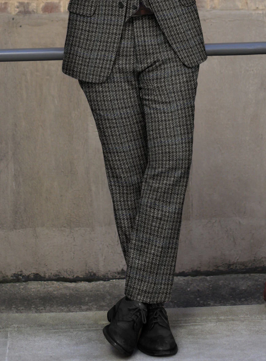 Harris Tweed Dark Gray Check Pants - Image 2