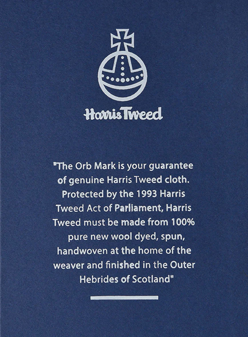 Harris Tweed Dark Gray Herringbone GQ Overcoat - Image 6